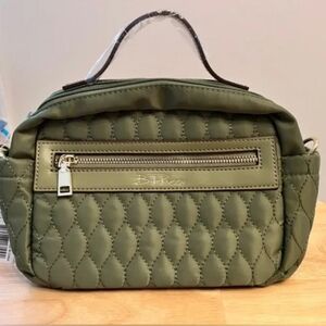 Bella Russo Quilted Crossbody Bag Sage Green